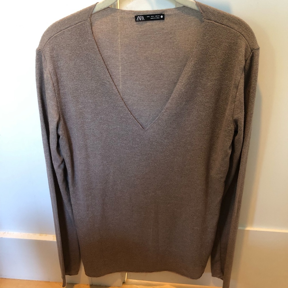 Zara Tank Knit V Neck Sweater